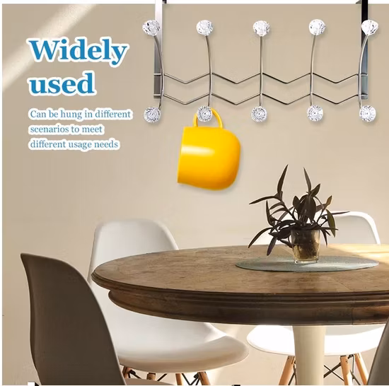 ドアコートラックにフック10個、洋服、帽子、タオルなどを掛けることができます。