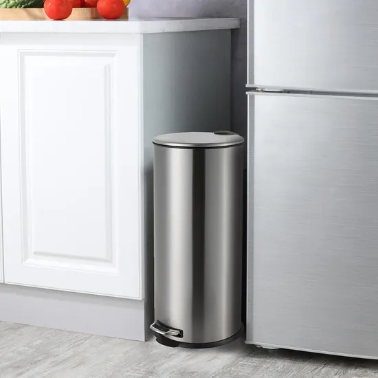 3L/5L/12L/20L/30L ステンレス製ゴミ箱 ゴミ箱 フットステップペダル付き